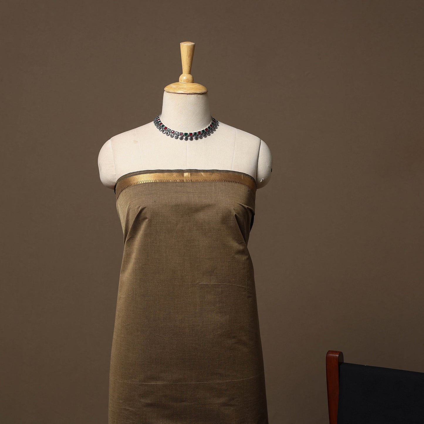 Mangalagiri natural dyed 3pc unstitched dress material 07