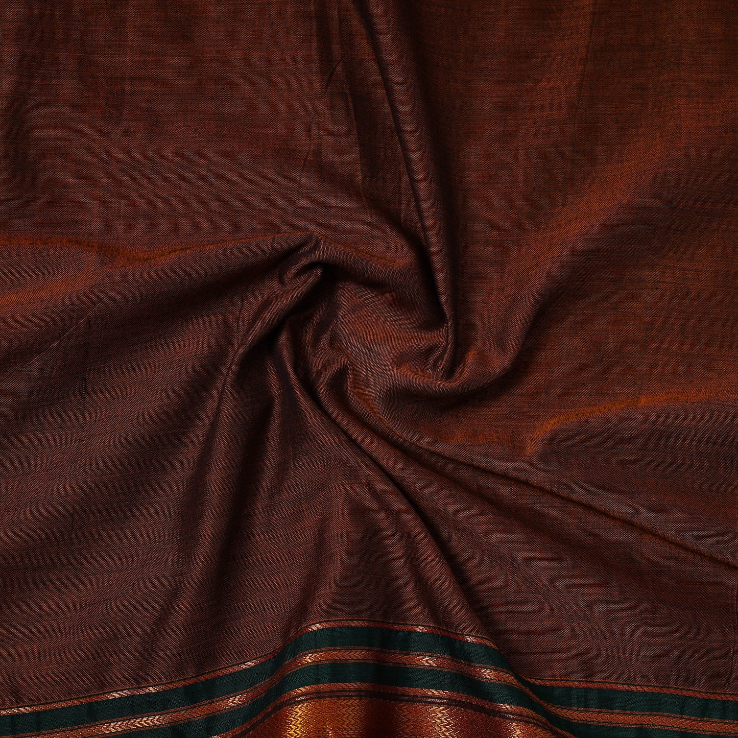  Brown Mercerised Cotton Dharwad Fabric