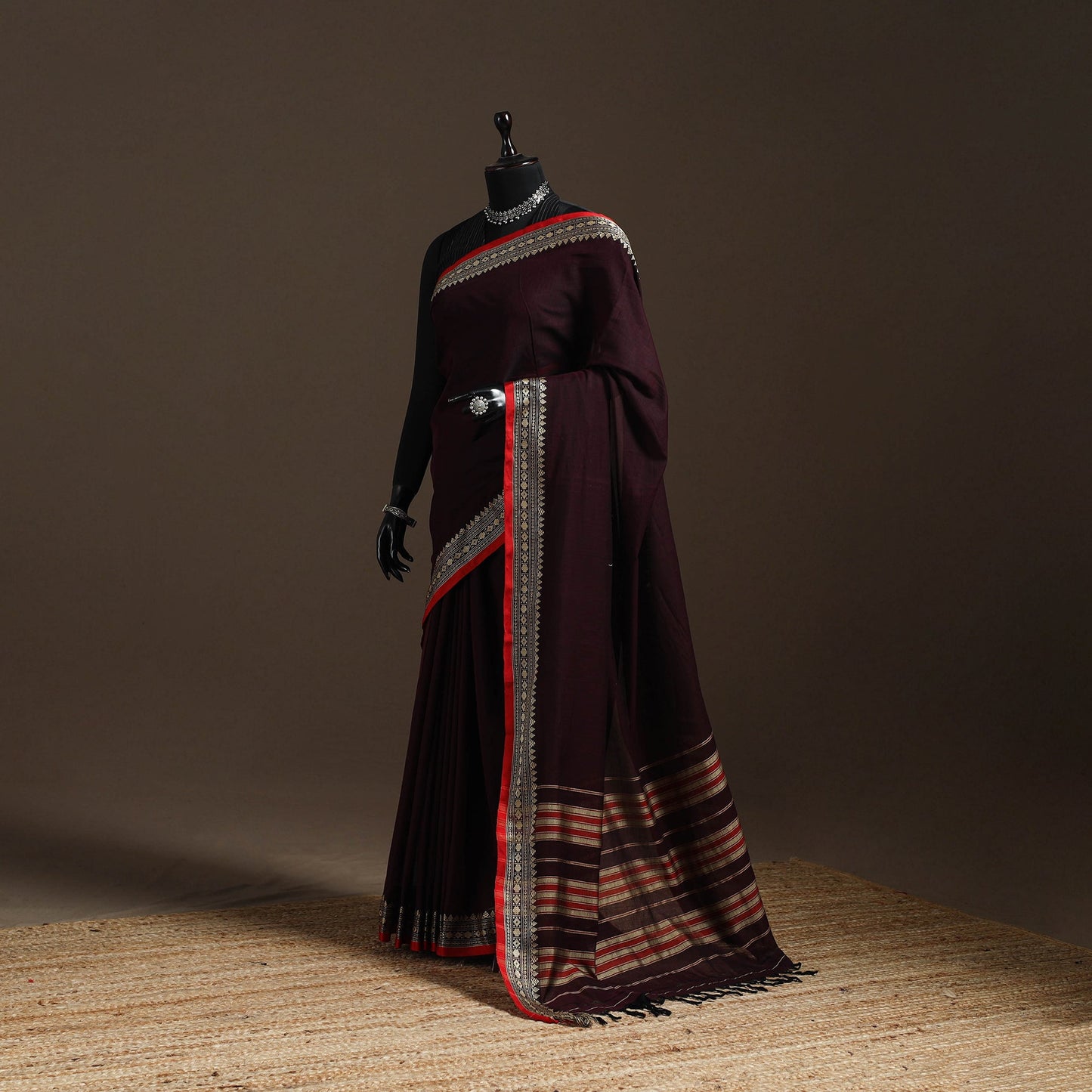 Mercerised cotton dharwad saree with thread border 20