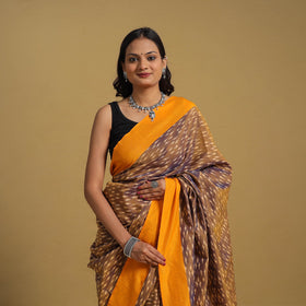 Mercerised Cotton Handloom Pochampally Ikat Saree