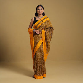 Mercerised Cotton Handloom Pochampally Ikat Saree