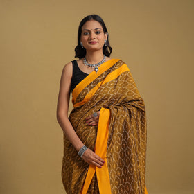 Mercerised Cotton Handloom Pochampally Ikat Saree