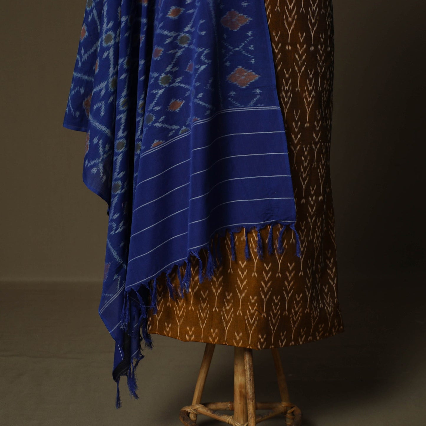Handloom mercerised cotton pochampally ikat 2pc unstitched