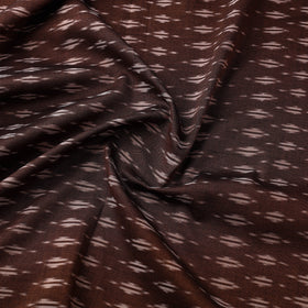  Brown Mercerised Cotton Pochampally Ikat Fabric