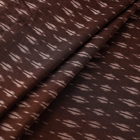  Brown Mercerised Cotton Pochampally Ikat Fabric