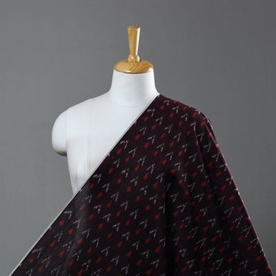  Brown Mercerised Cotton Pochampally Ikat Fabric