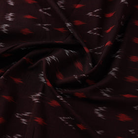  Brown Mercerised Cotton Pochampally Ikat Fabric