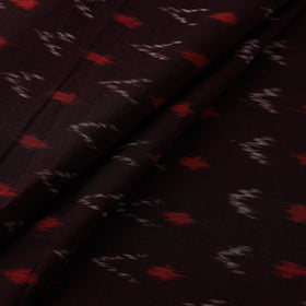  Brown Mercerised Cotton Pochampally Ikat Fabric