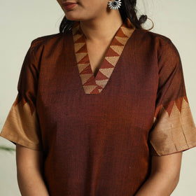  Brown Mercerised Cotton Straight Dharwad Kurta