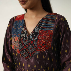  Mercerized Cotton Flared Pochampally Ikat Dress
