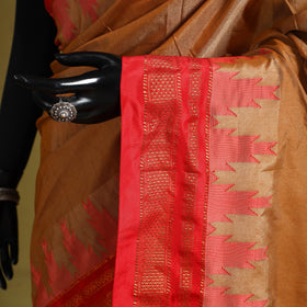 Brown - mercerized cotton ilkal saree with blouse 23