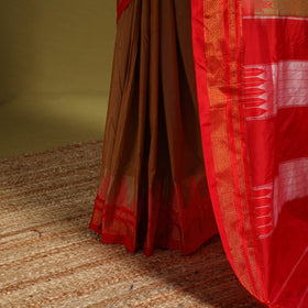 Brown - mercerized cotton ilkal saree with blouse 23