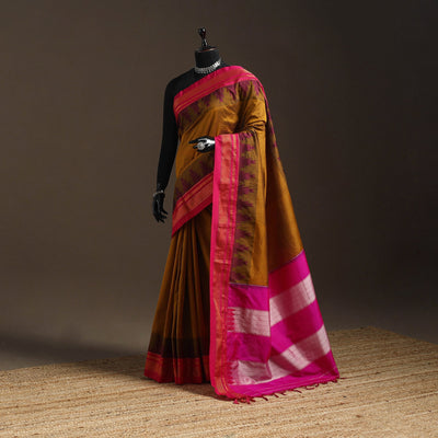 Mercerized cotton ilkal saree with chikki paras border 06