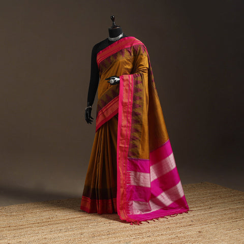 Mercerized cotton ilkal saree with chikki paras border 06