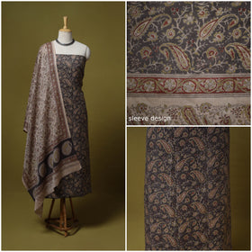 Merino wool pedana kalamkari 3pc unstitched dress material