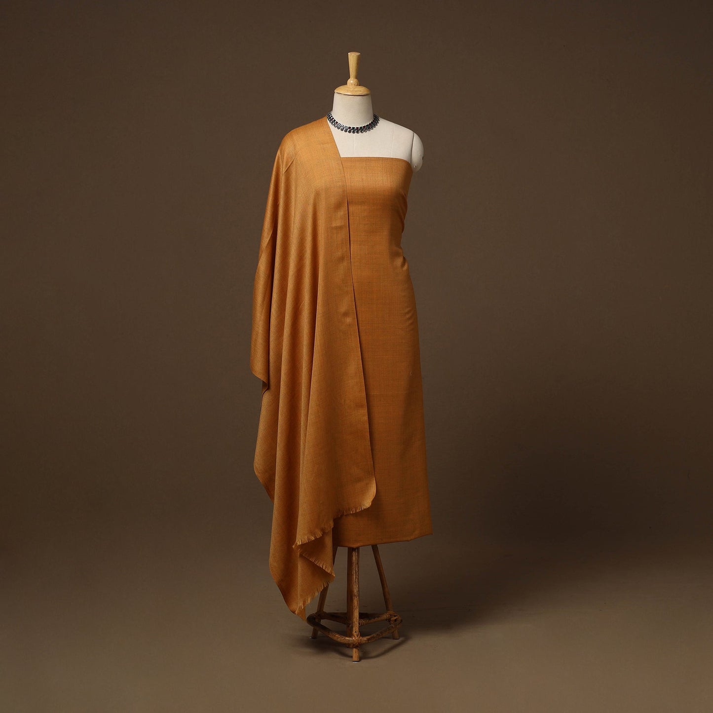 Merino wool plain 3pc unstitched dress material 08