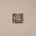 Brown - mirror work handmade fabart jute magnet 08