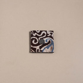 Brown - mirror work handmade fabart jute magnet 11