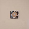 Brown - mirror work handmade fabart jute magnet 11