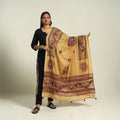 Buy Brown Mirror Work Printed Cotton Kutch Embroidery Dupatta