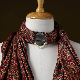 Modal silk pendant necklace scarf 26 - handcrafted