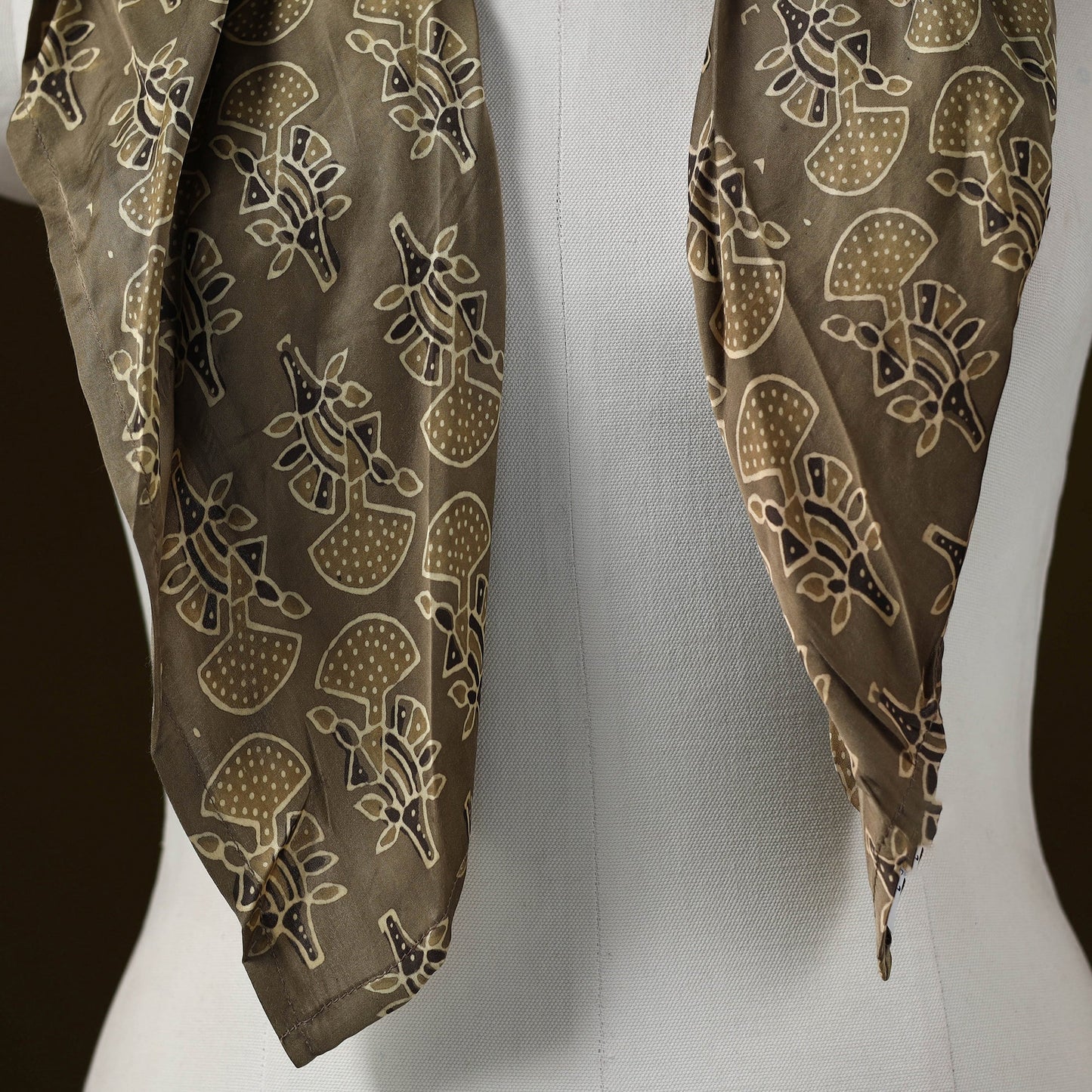 Modal silk pendant necklace scarf 38 - handcrafted