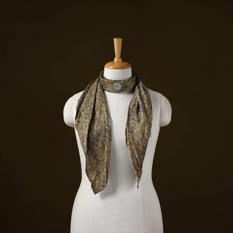 Modal silk pendant necklace scarf 38 - handcrafted