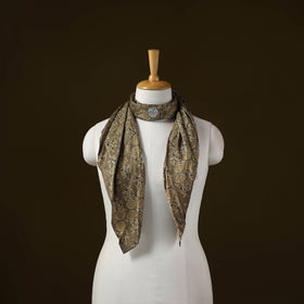 Modal silk pendant necklace scarf 38 - handcrafted