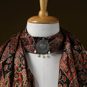 Modal silk pendant necklace scarf 51 - handcrafted