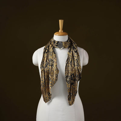 Modal silk pendant necklace scarf 52 - handcrafted