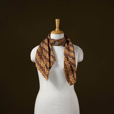 Modal silk pendant necklace scarf 53 - handcrafted