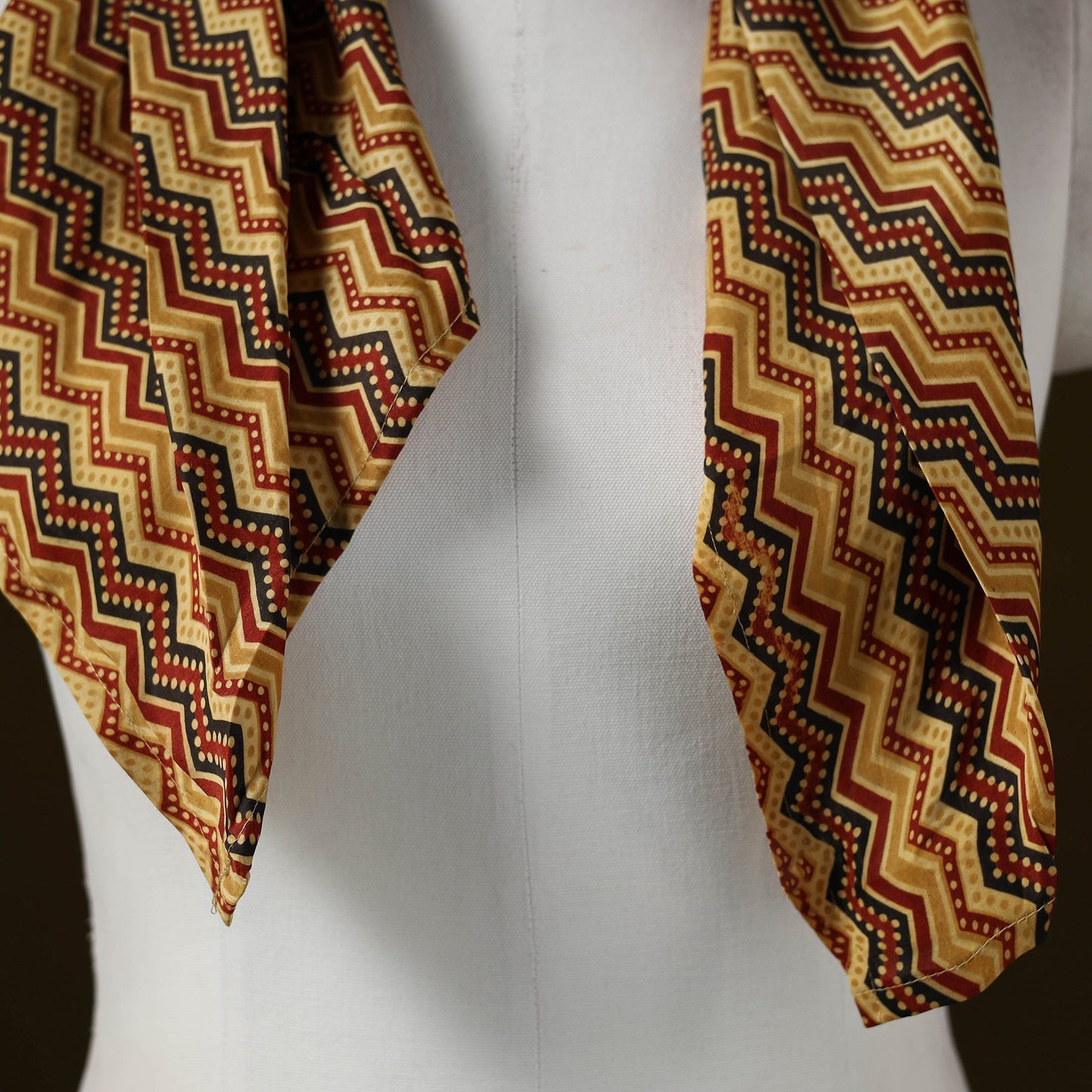 Modal silk pendant necklace scarf 53 - handcrafted