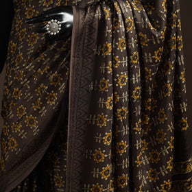 Modal silk hand bagru saree 21 - handcrafted