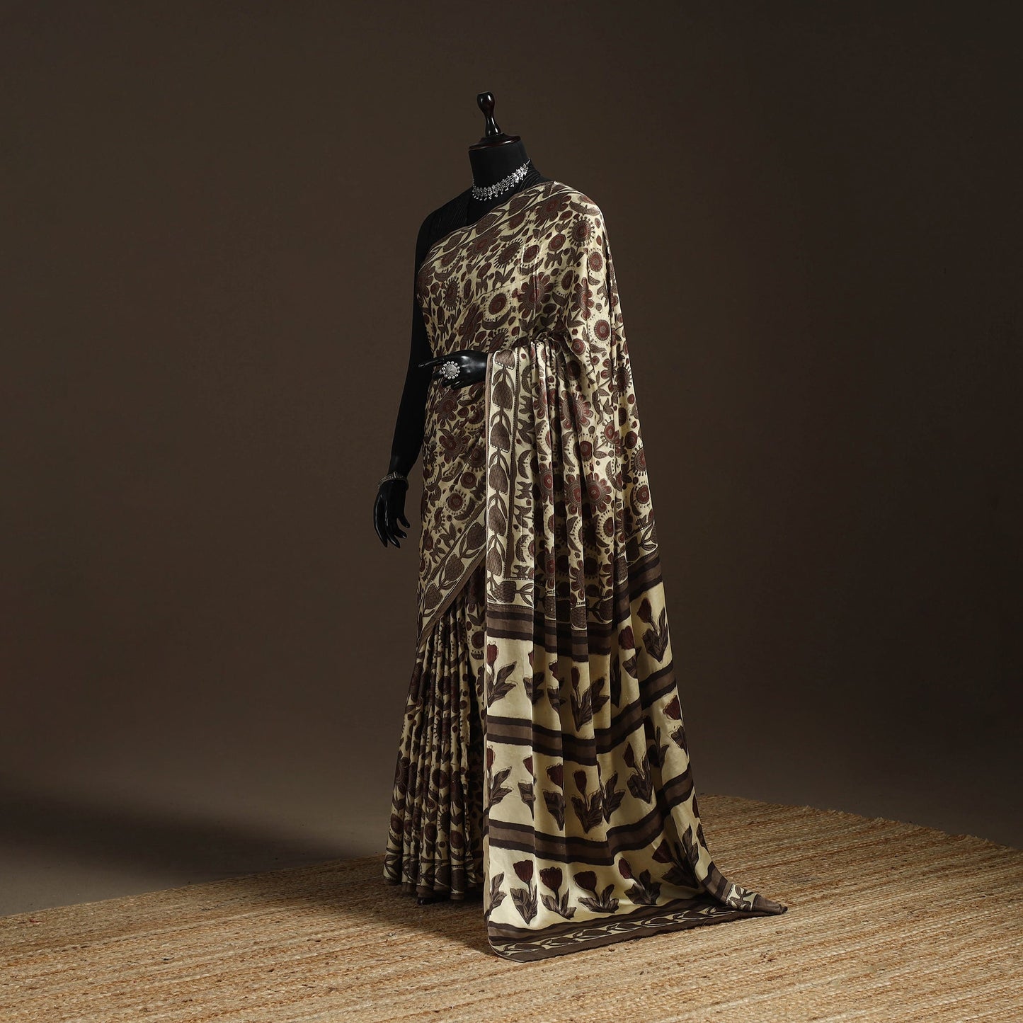 Modal silk hand bagru saree 26 - handcrafted