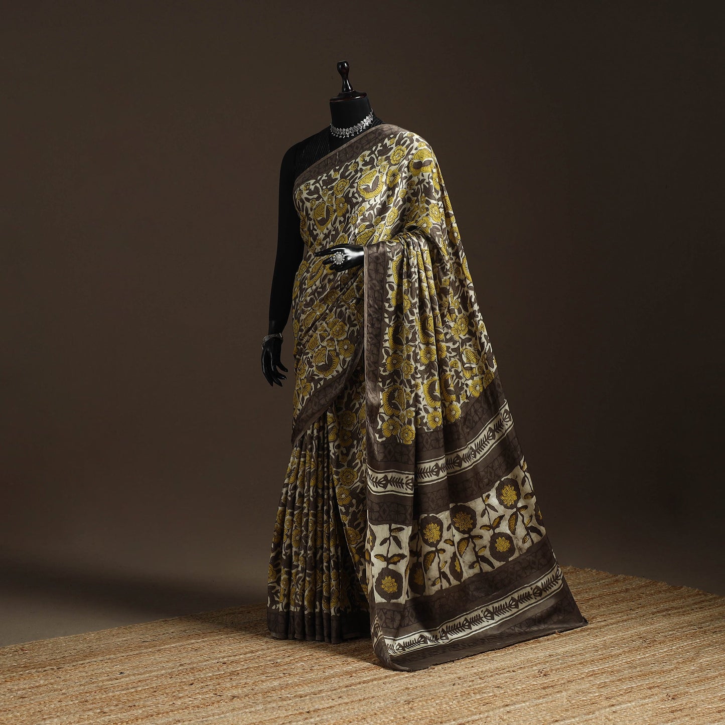 Modal silk hand bagru saree 27 - handcrafted