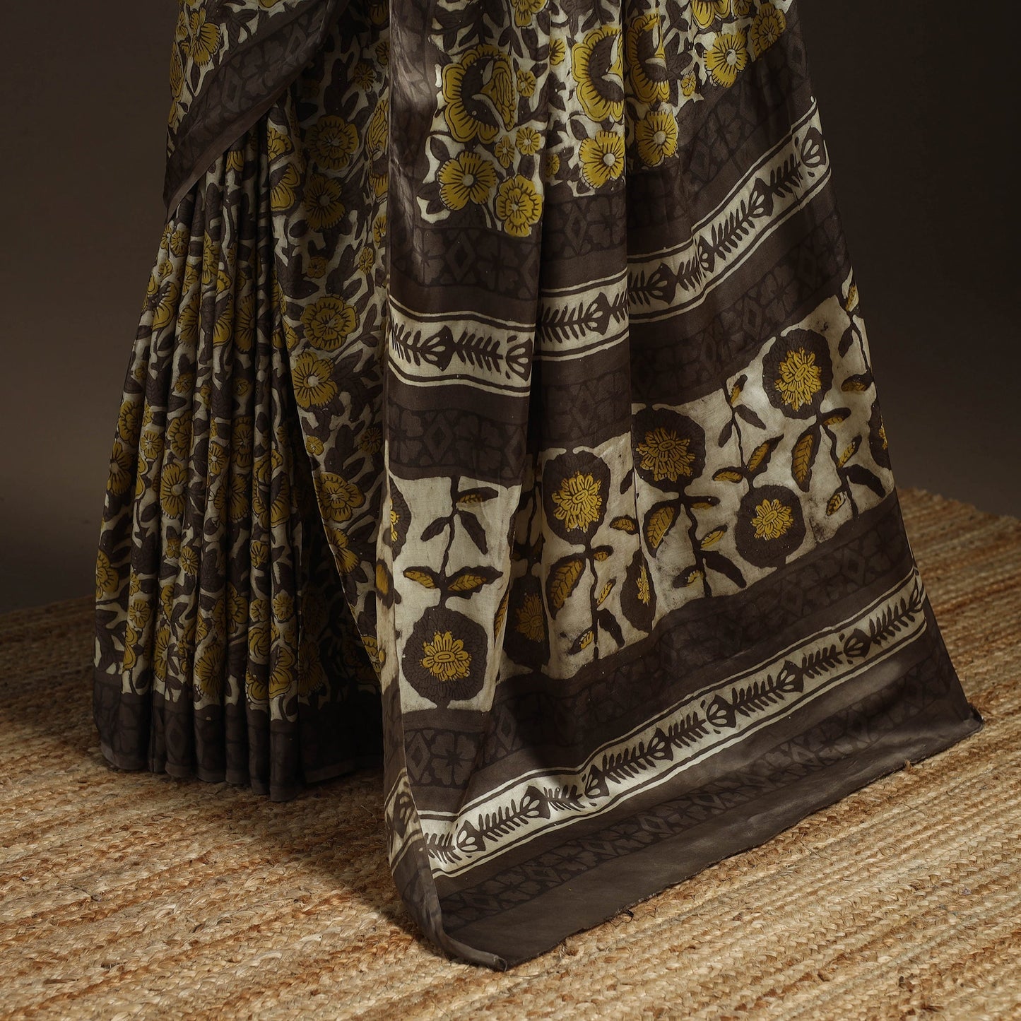 Modal silk hand bagru saree 27 - handcrafted