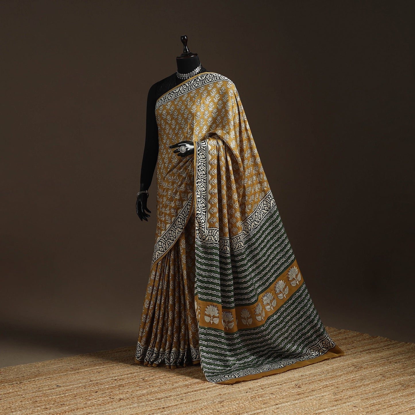 Modal silk hand bagru saree 28 - handcrafted