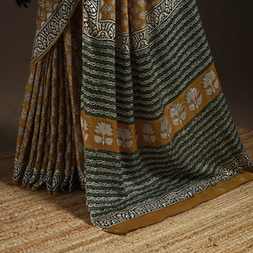 Modal silk hand bagru saree 28 - handcrafted