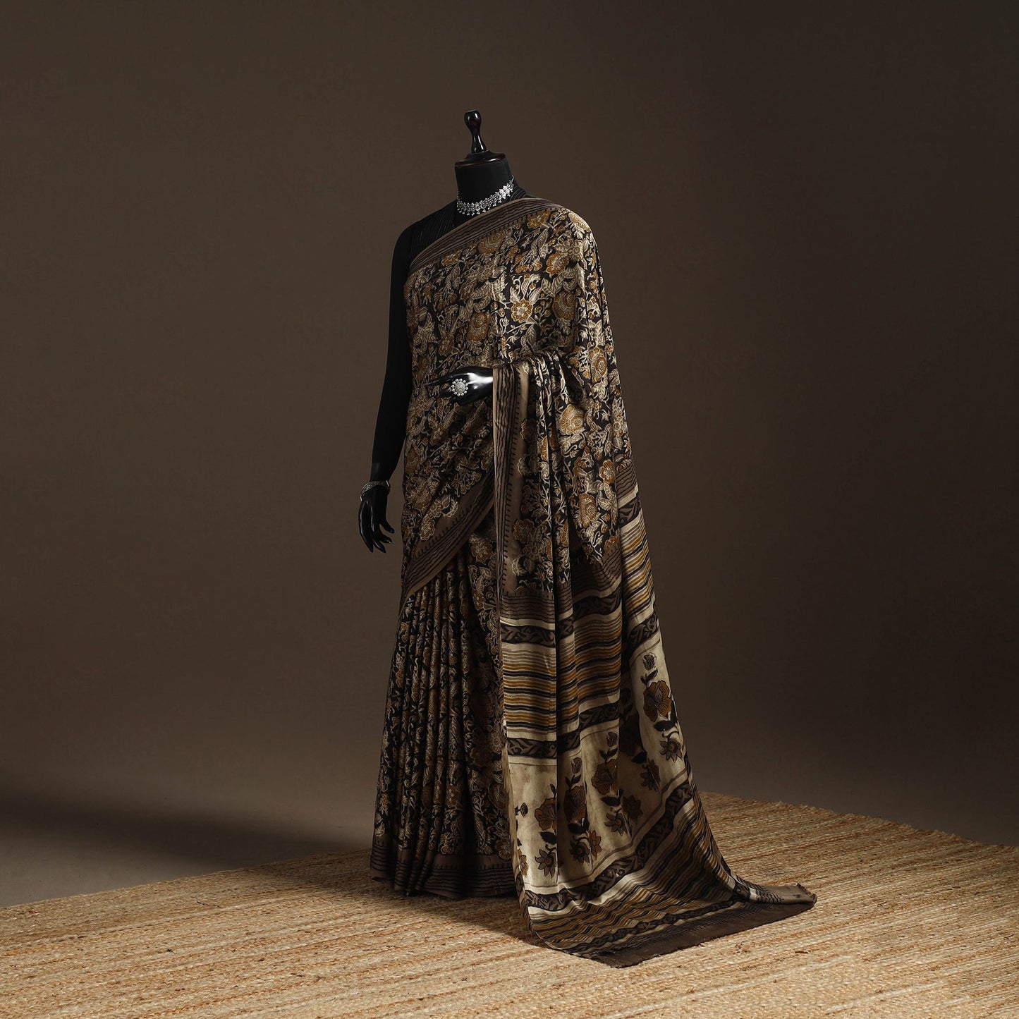 Modal silk hand bagru saree 29 - handcrafted