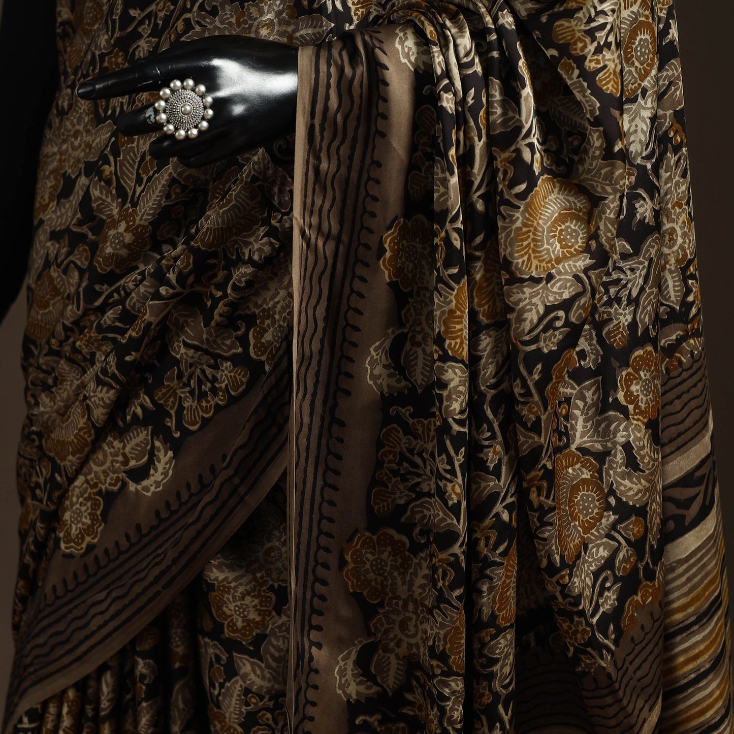 Modal silk hand bagru saree 29 - handcrafted