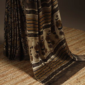 Modal silk hand bagru saree 29 - handcrafted