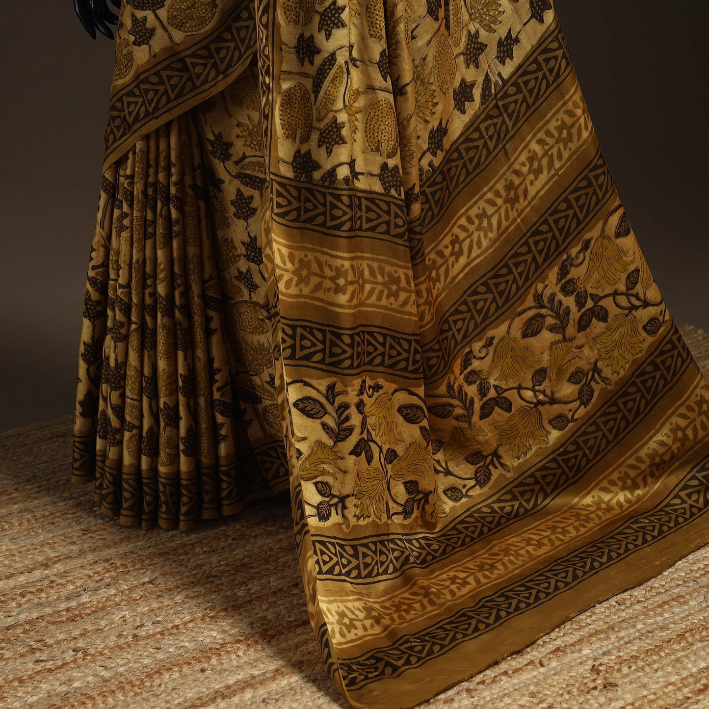 Modal silk hand bagru saree 31 - handcrafted