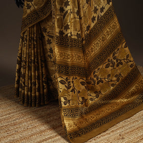 Modal silk hand bagru saree 31 - handcrafted