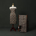 Modal silk hand block bagru print 3pc unstitched dress