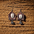 Tahira Handcrafted GS & Shell Work Fabart Earrings