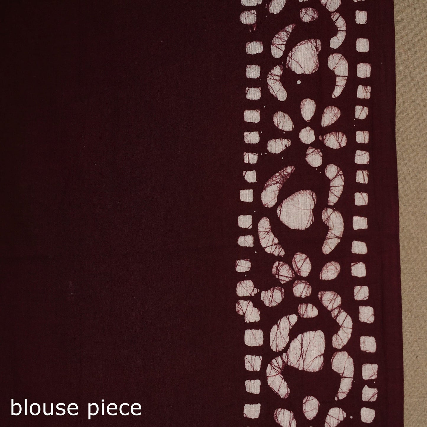 Brown - mul cotton hand batik saree 23 - handcrafted