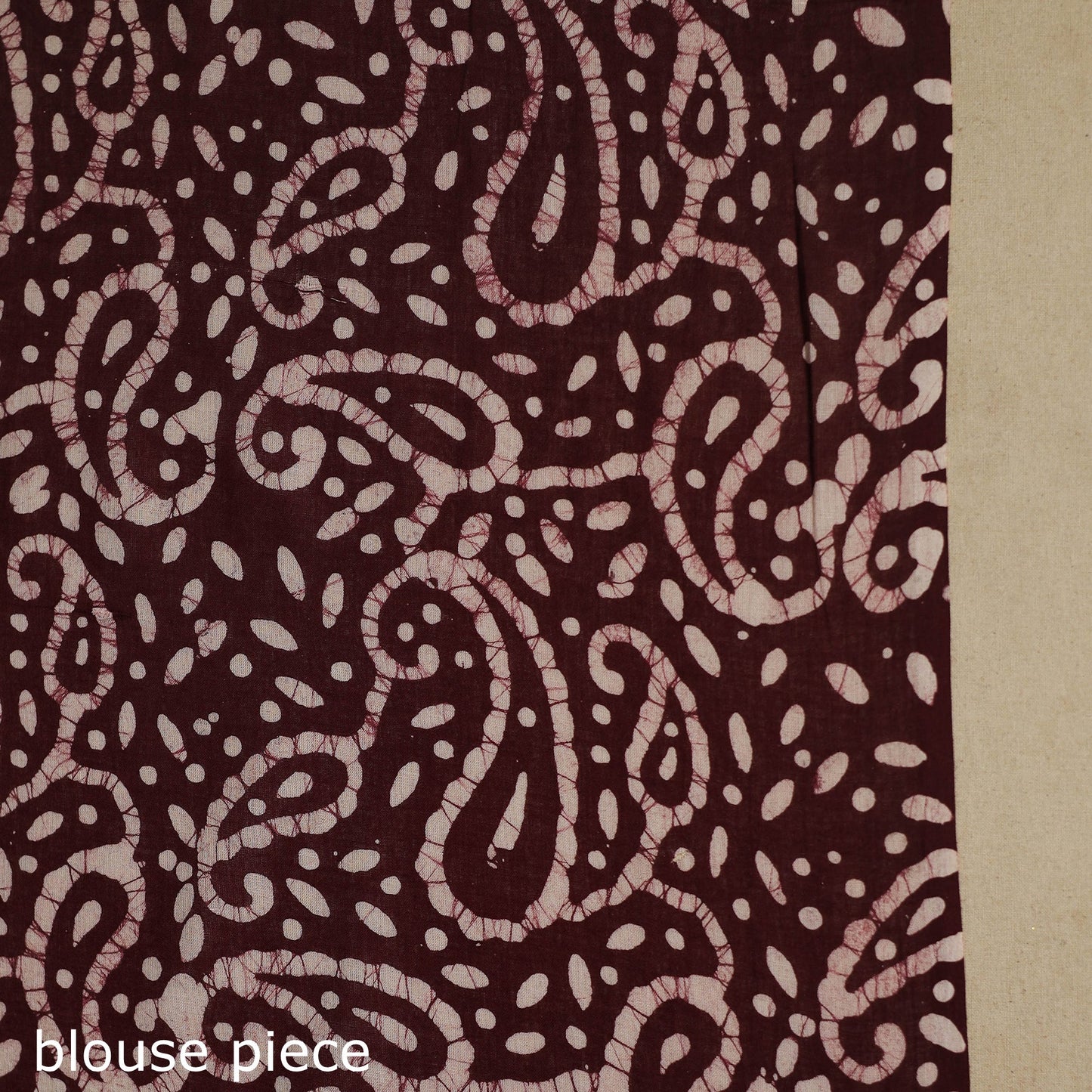 Brown - mul cotton hand batik saree 41 - handcrafted