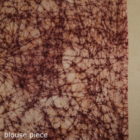 Brown - mul cotton hand batik saree 51 - handcrafted