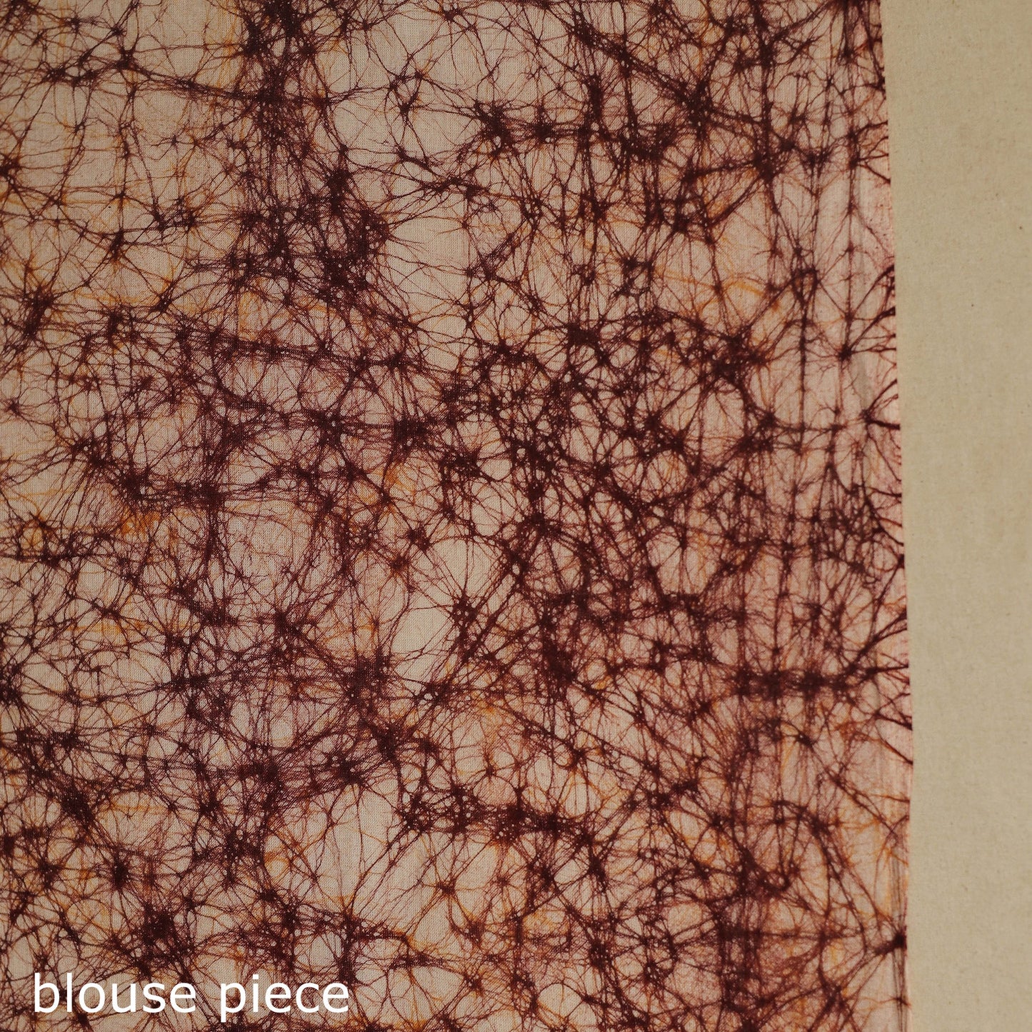 Brown - mul cotton hand batik saree 52 - handcrafted