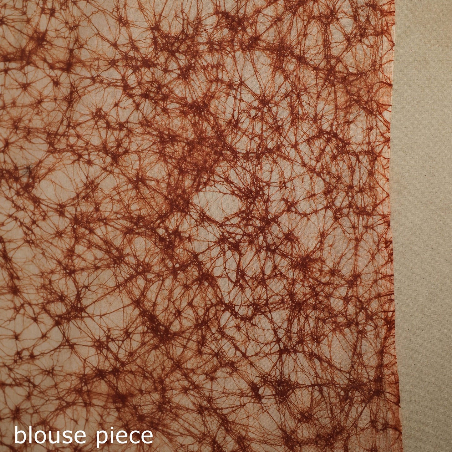 Brown - mul cotton hand batik saree 57 - handcrafted